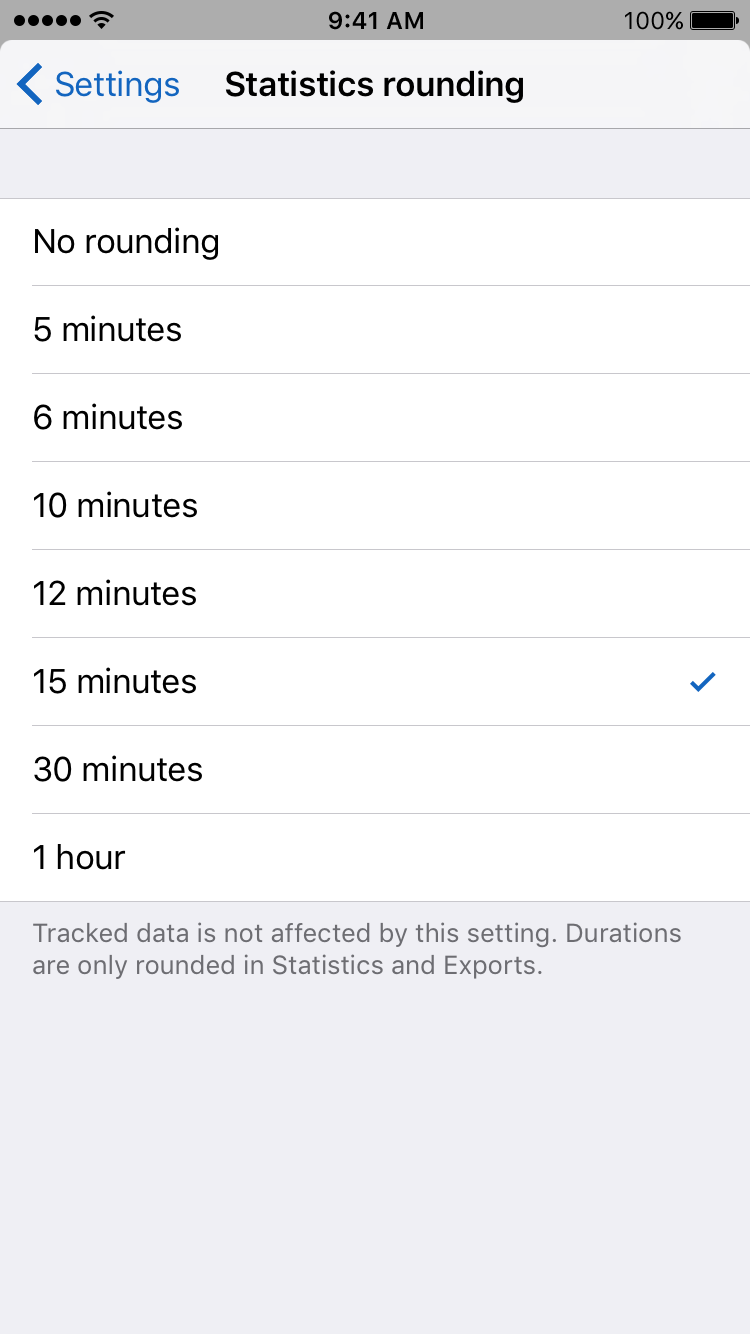 Timelines Statistics rounding settings