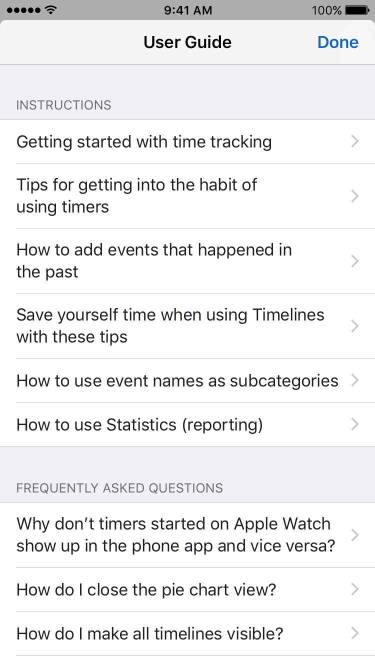 Timelines app User Guide