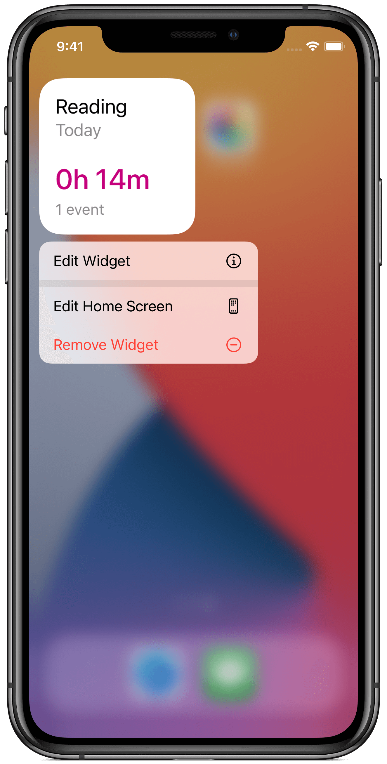 Long-touching Timeline widget