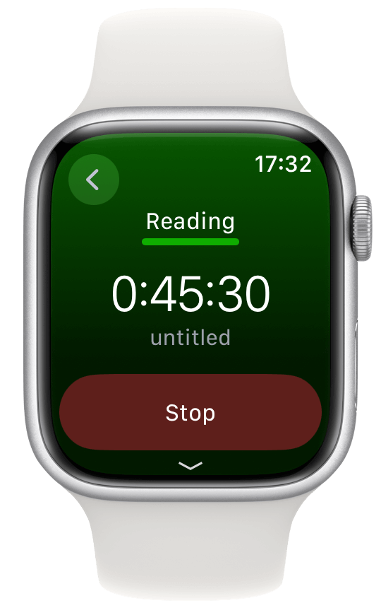 Timelines Apple Watch Tracking screen gradient